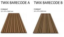 Riflaje wpc modulare TWIX BARECODEy - GEPLAST - sectiune - Modele riflaje - sectiuni