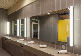 Mobilier vestiar placi hpl compact antibacterian piscina interioara - vedere de aproape - Utilizari ale placilor