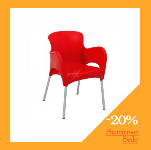 Scaun de terasa Moon Red - Ofertele speciale "summer sale", de la TrendFurniture!