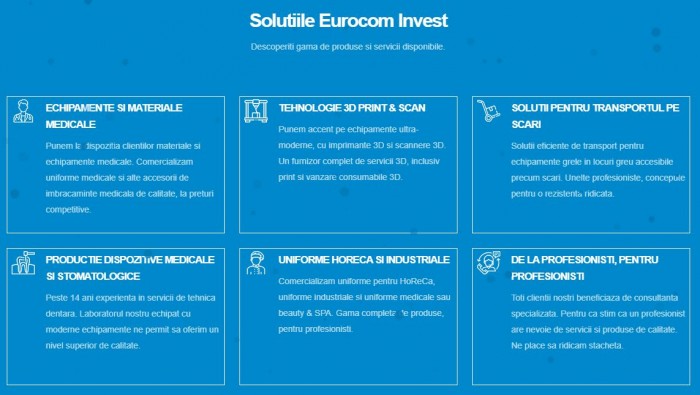 Solutiile EUROCOM INVEST - Produse si servicii EUROCOM INVEST