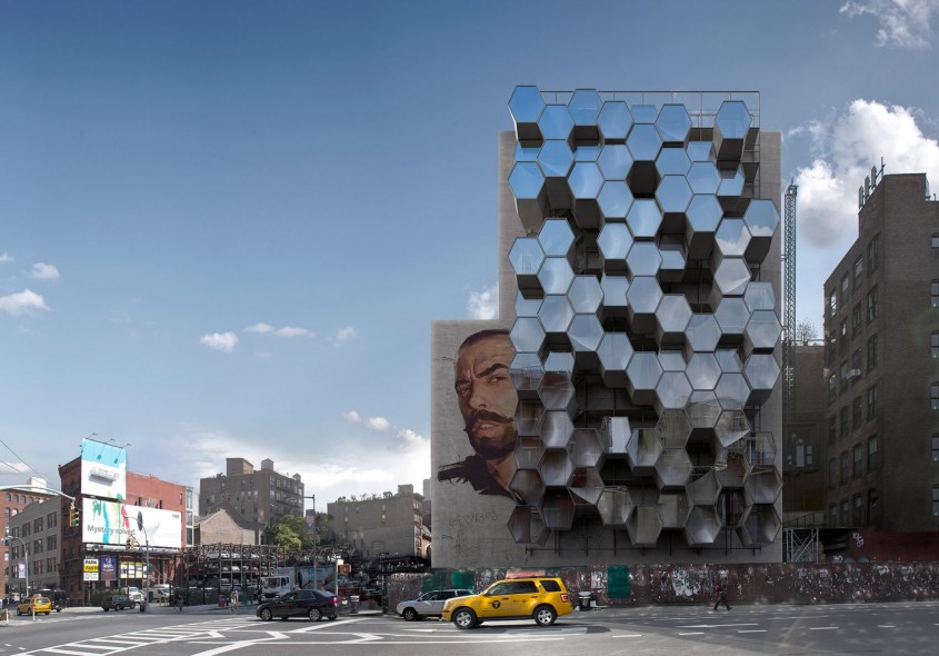 Case hexagonale construite pentru a se adăposti oamenii străzii în New York - Case hexagonale construite