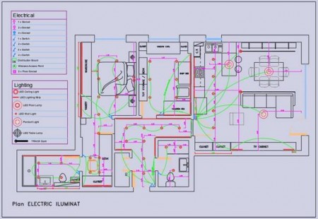 Plan electric Iluminat - Etapele designului de interior -2