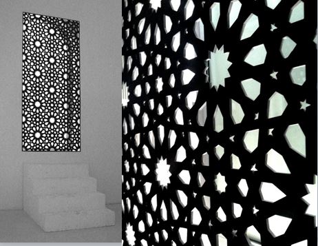 EQUITONE [natura] perforat intrarea Palatului Granada Alhambra Spania - Fatadele Equitone - potential pentru un design
