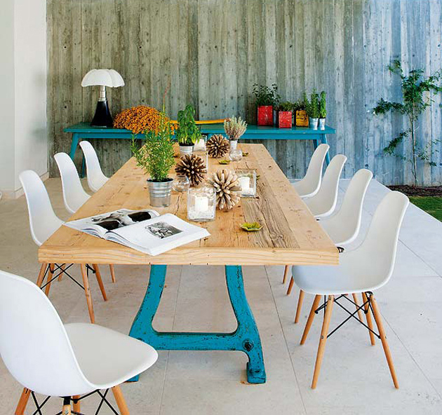 O noua moda mese rustice cu scaune moderne - O noua moda mese rustice cu scaune