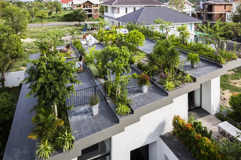 Casa Hoan - O terasa plina de vegetatie amenajata pe acoperisul casei 