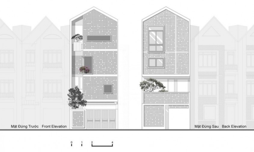 Casa insiruita cu anvelopanta dantelata si gradini verticale - Casa insiruita cu anvelopanta dantelata si gradini