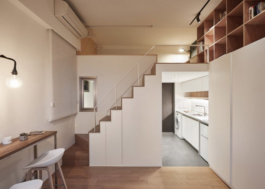 Exemplu de ingeniozitate într-un apartament de doar 22mp - Exemplu de ingeniozitate într-un apartament de doar