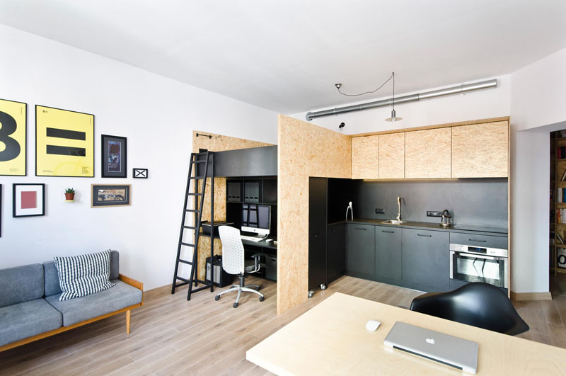 Apartament minimal in care se lucreaza se doarme si se mananca - Apartament minimal in care