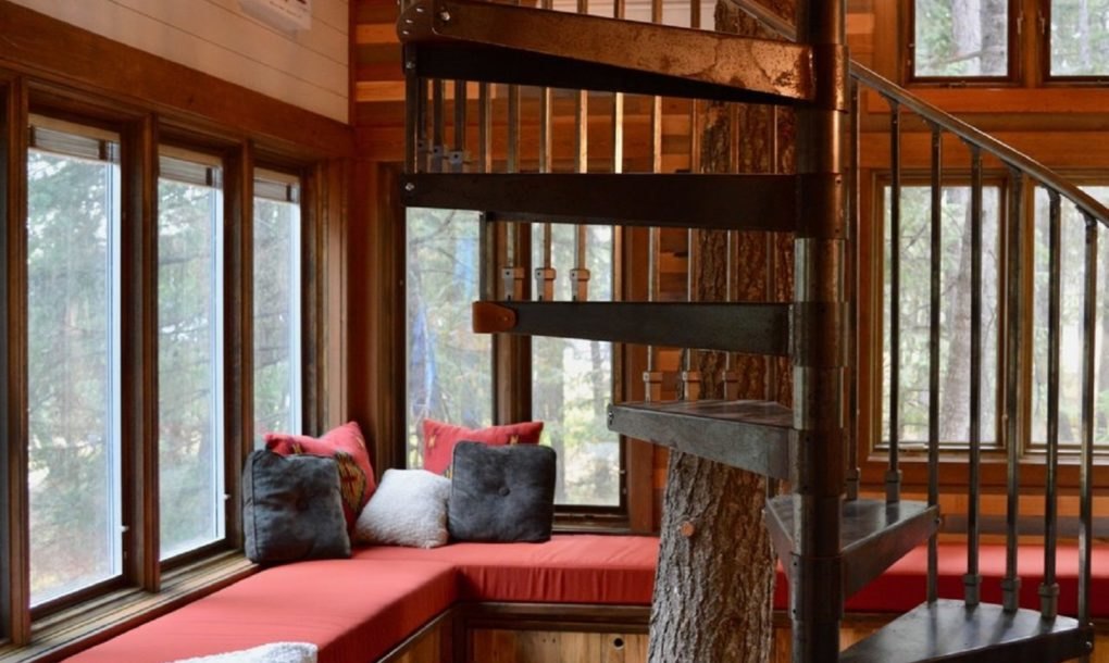 Montana Treehouse Retreat  - Patru arbori cresc in interiorul acestei cabana
