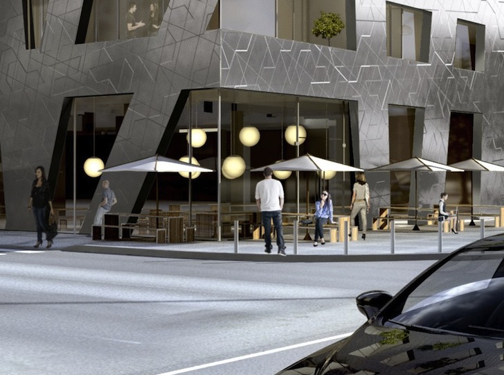 Cladirea Chausseestrasse - Imobil de apartamente cu forme ascutite si fatada metalizata marca Daniel Libeskind