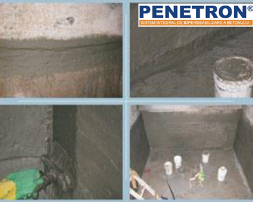 Mod de aplicare sistem Penetron - Hidroizolatii sistem Penetron, aplicatie direct pe suprafata umeda