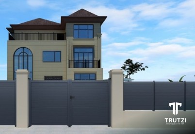Casa cu gard si poarta TRUTZI - Modele de garduri si porti metalice din aluminiu