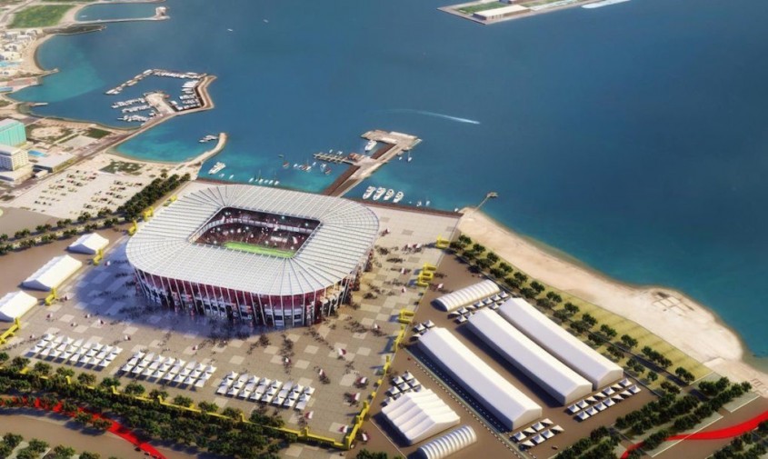 Stadionul Ras Abu Aboud - Primul stadion pentru Campionatul Mondial de Fotbal construit din containere pentru