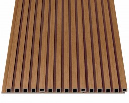 Detalii panou riflaj modular wpc Teak - Proiecte realizate cu riflaje modulare din WPC