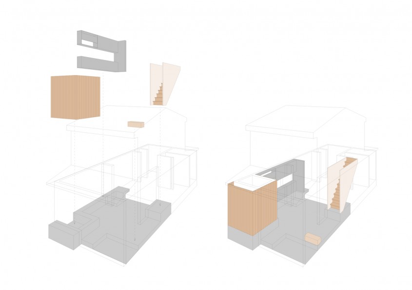 Planuri - Salon de coafura in Nakazaki - un proiect impresionant al Shimpei Oda Architect’s Office