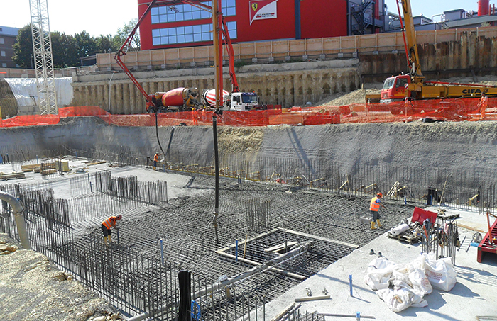 Tratamentul betonului cu Penetron Admix inainte de turnare la proiectul Ferrari GES - Tehnologia de impermeabilizare