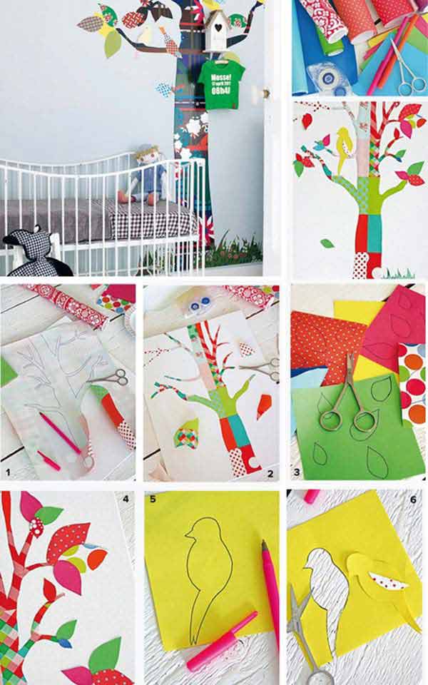 Copacelul din hartie colorata - Ziua copilului sau veselie in amenajare