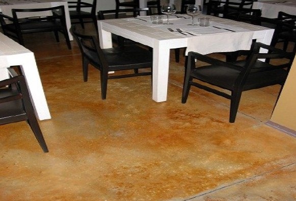 Pardoseala decorativa din beton - Acid Stain - Pardoseli decorative pentru cafenele, restaurante, terase de vara