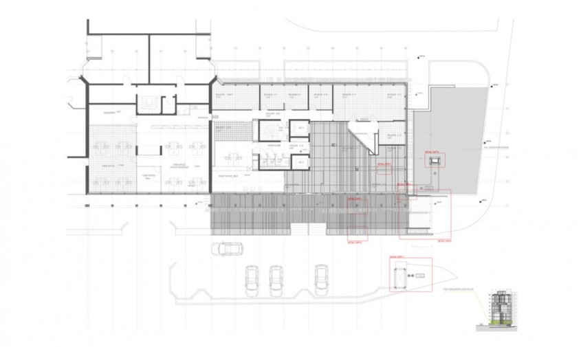Sediu central al companiei Swiss Societe Privee de Gerance (SPG) - planuri - Clădire ventilată natural