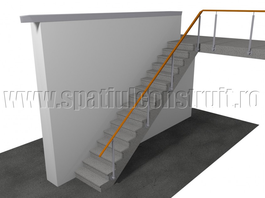 Scara cu trepte din beton - Materiale pentru trepte