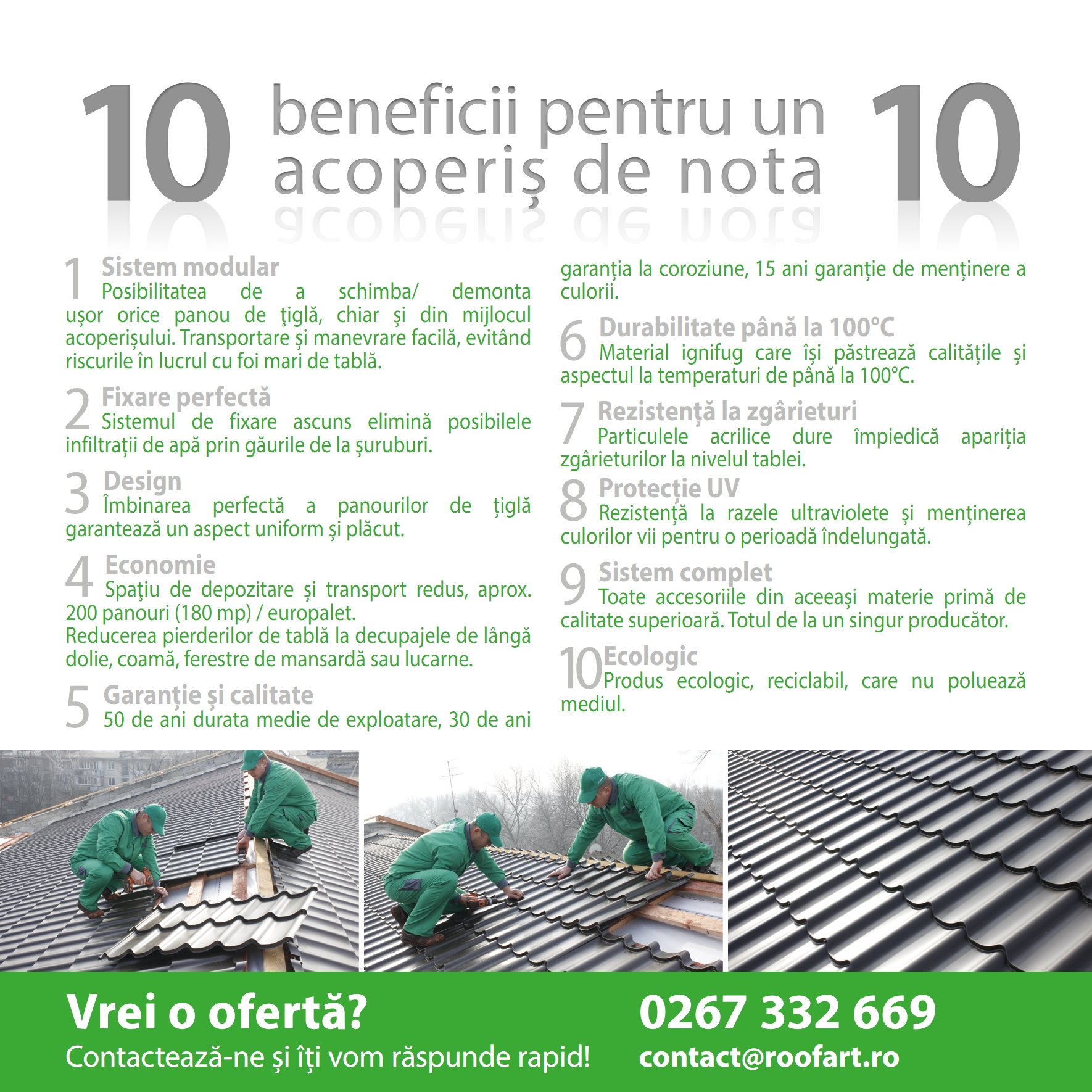 10 beneficii pentru un acoperis de nota 10	 - Beneficii acoperis