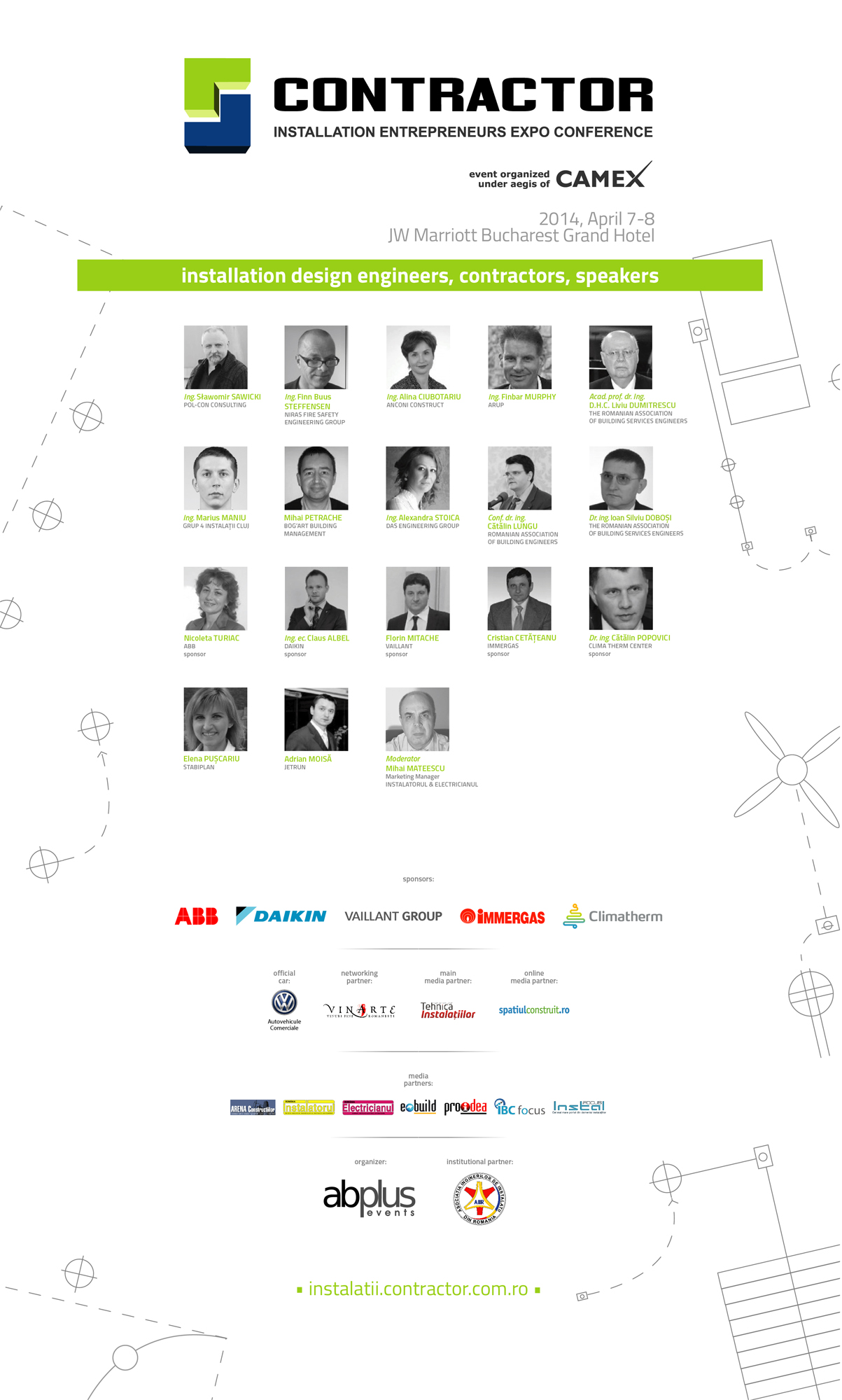 SPEAKERI CONTRACTOR 2014 - CONTRACTOR 2014: ingineri proiectanti de instalatii, contractori, lideri din industrie, speakeri