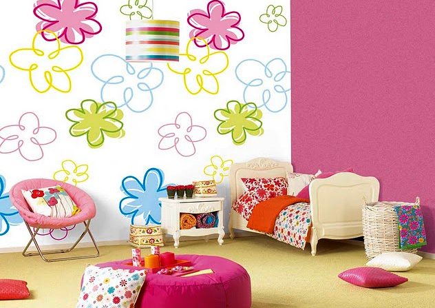 Interior - Flori autocolante pentru un plus de culoare in camera copiilor