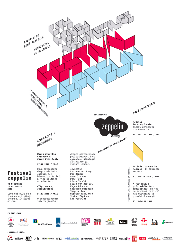 Afis festival - Festivalului Zeppelin "Arhitectura. Oras. Resurse"