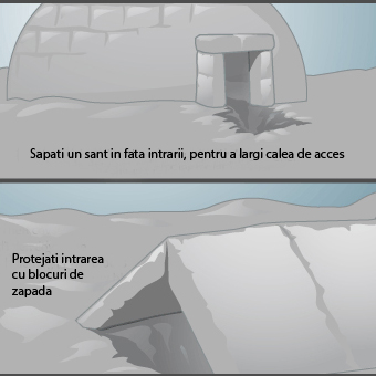 Șanțul pentru intrare și protecția acesteia - Idei utile când construiești un igloo (imagini people howstuffworks
