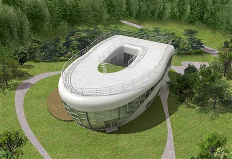 Casa cu forma de vas de WC din Suweon Coreea de Sud - Casa cu forma