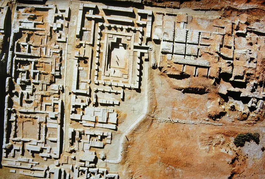 Vedere de sus cu situl Mohenjo Daro cea mai veche si mai mare arie urbana descoperita