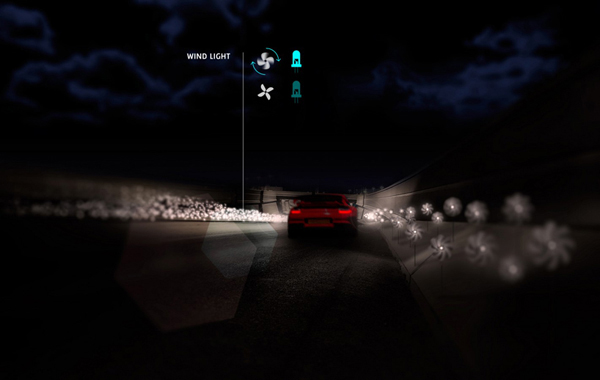 Wind Light - Autostrada inteligenta foloseste iluminat interactiv pentru a comunica conditiile de drum