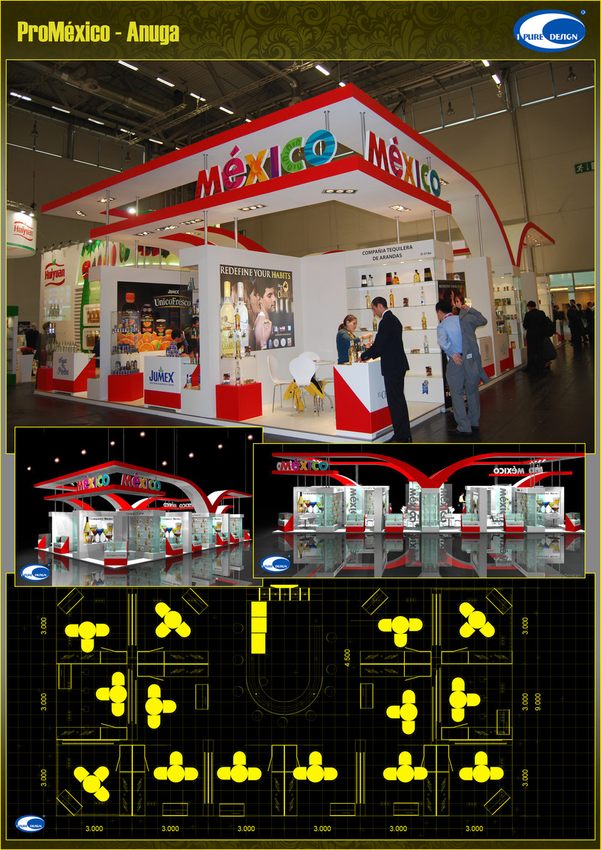 1Mexico - Exemple de standuri reprezentative pentru firma 1 Pure Design