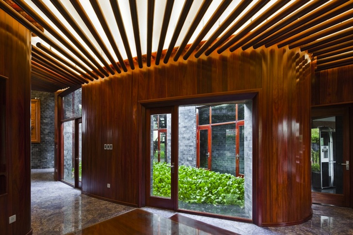 Casa eliptica9 - Casa eliptica organizata in jurul unei gradini