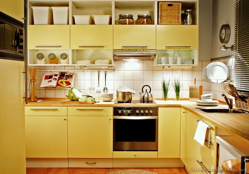 Foto www.kitchen-design-ideas.org - Amenajari cu diverse nuante de galben, stiluri variate