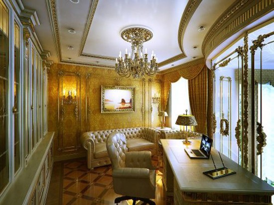 Interior in stil clasic (foto behomedesigns.com) - Amenajari de interior cu auriu