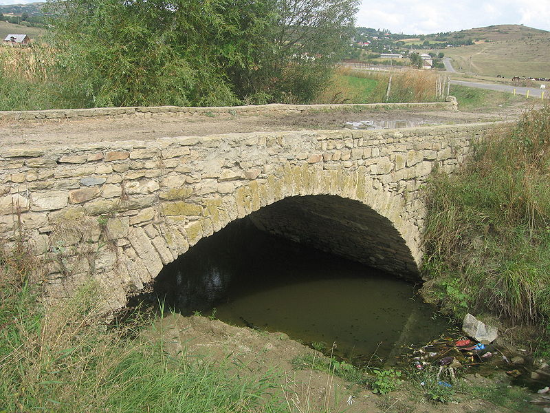 Foto Cezar Suceveanu via Wikipedia  - Podul medieval din Carjoaia