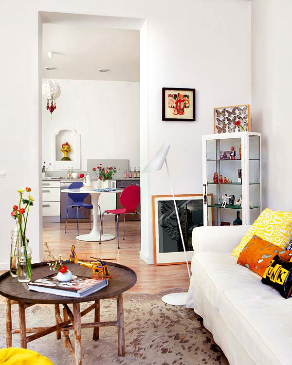 Un apartament colorat in Madrid - Culori luminoase, pentru un aspect ludic si boem