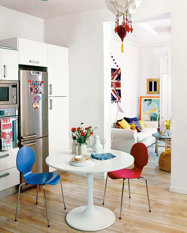 Un apartament colorat, in Madrid - Culori luminoase, pentru un aspect ludic si boem