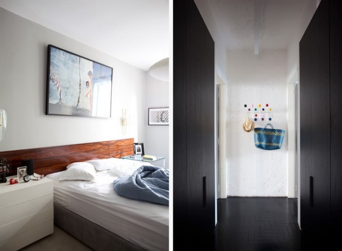 Dormitorul si holul in culori neutre - Culoare si forme variate, intr-un spatiu aglomerat, dar atragator
