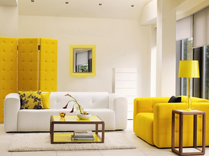 Luminos vesel si dinamic galbenul poate fi folosit oriunde din living pana in dormitor si chiar