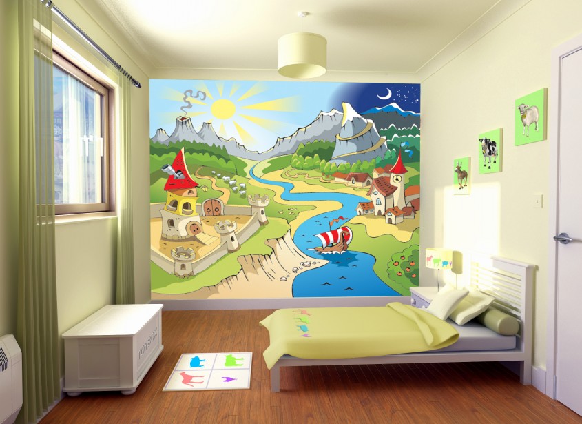Foto via www.wallmagic.in - Zece camere decorate cu picturi sau fototapet