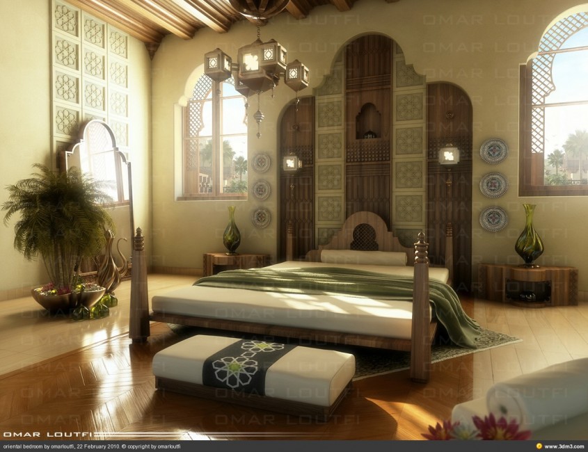 omarloutfi via www 3dm3 coml - Dormitoare orientale cu inspiratie fierbinte din tarile arabe asiatice si