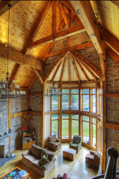 Photo Credit Shouldice Media - Timber Frame Home, Canada, interior