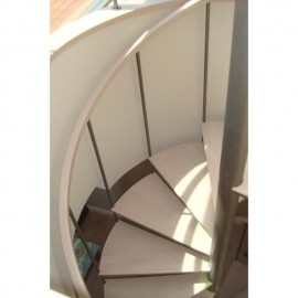 Scara rotunda pe structura metalica placata cu lemn - Placari cu elemente din lemn pentru scari