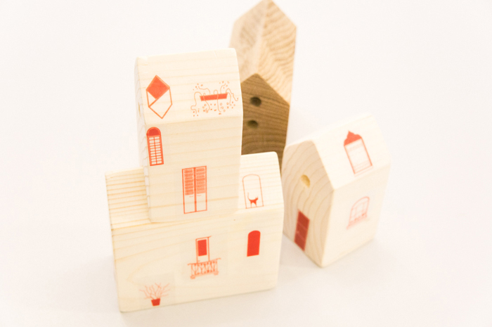 11Case joc din lemn pentru copii design Eliza Yokina - Made in RO - Targ de