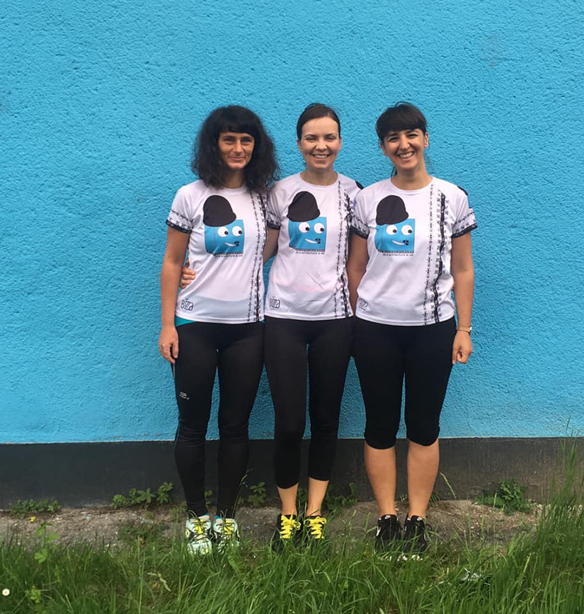 Carmen Şandru, Anca Bordean și Diana Constantinescu la pregătirea pentru Maratonul Internațional Sibiu 2019