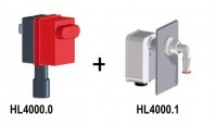 Sifon ingropat pentru masina de spalat cu acces pentru curatare - HL4000.0 + HL4000.1
