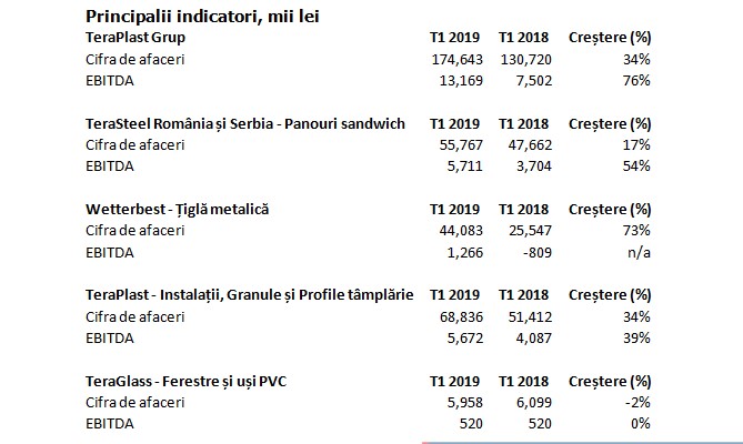 Profitabilitatea Grupului TeraPlast crește cu 76% în primul trimestru