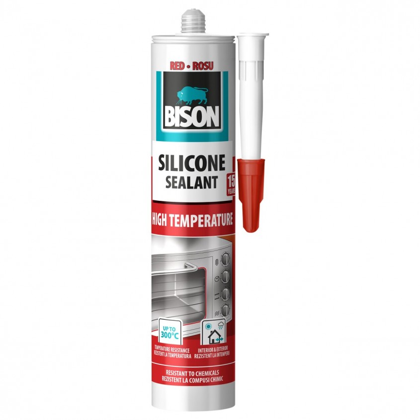 Silicon rezistent la temperaturi ridicate BISON High Temp, roșu, 280ml.jpg